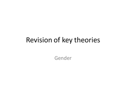 Language and Gender Revision: Powerpoint