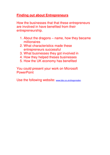 BAF Diploma Unit 1 Task sheets