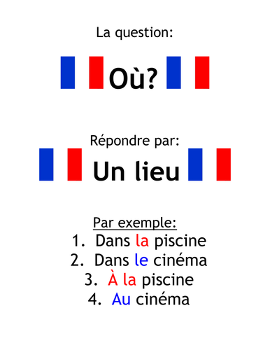 French Question Words Mobile