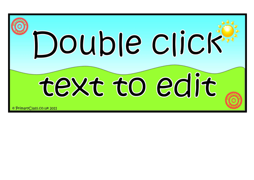 'Sunny' Background Editable Banner