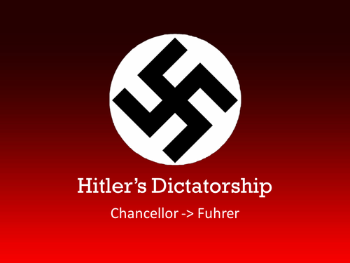 Hitler's Dictatorship - Chancellor -> Fuhrer