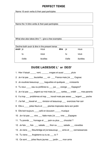 AS French - Mixed grammar revision