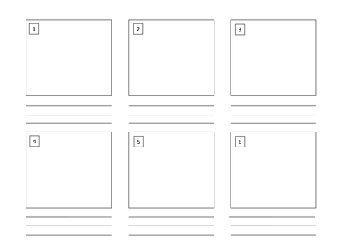 Storyboard Template (6 boxes) | Teaching Resources