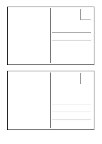 Blank postcard template | Teaching Resources