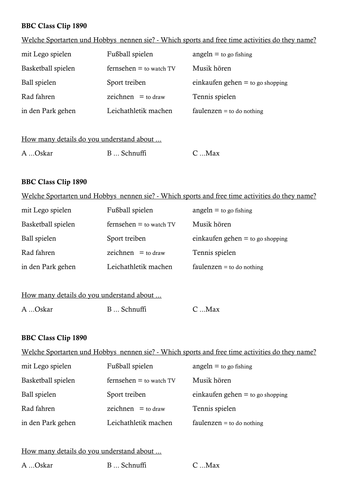 Freizeit, for BBC Class Clip 1890