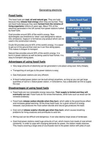 Fossil fuels, nuclear power - pros cons case study