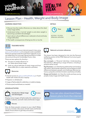 Health and Weight KS3 and KS4