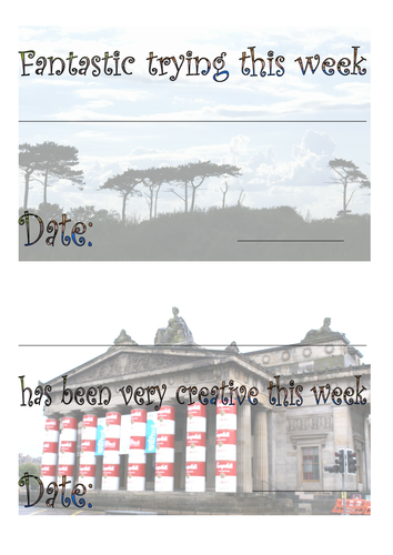 Certificates to motivate