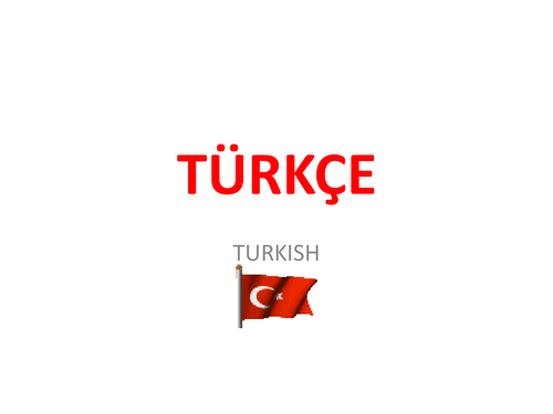 Beginners' Turkish lesson 1