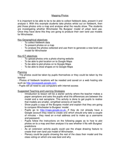 Creating a land use model
