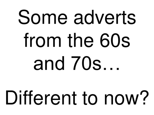 Adverts - past & present