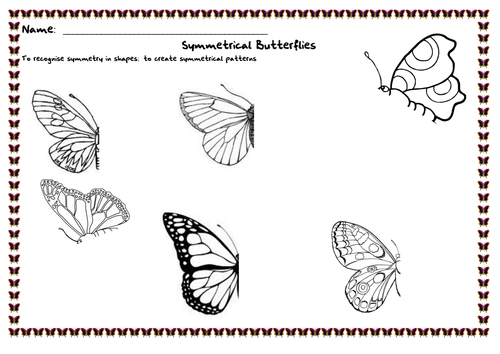 Symmetrical butterflies