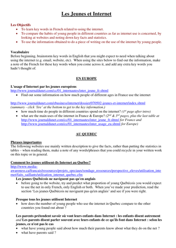 Researching internet use