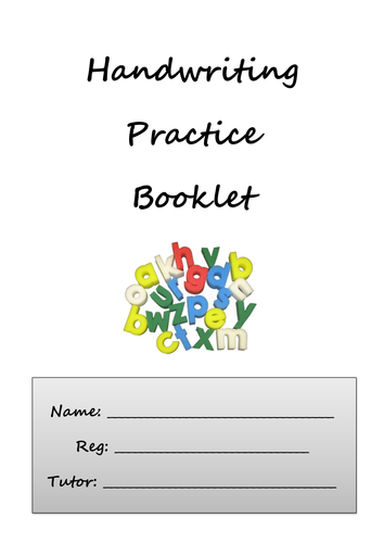 handwriting practice booklet teaching resources