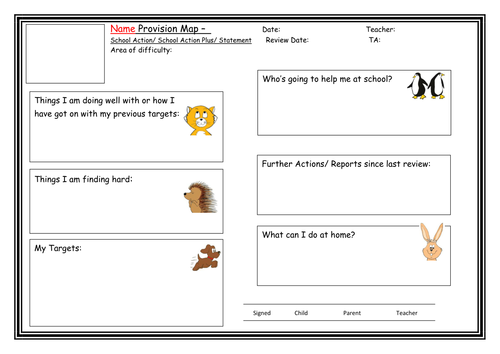 Child Friendly IEP or Provision Map by tinzel - Teaching 