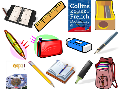 classroom objects clip art