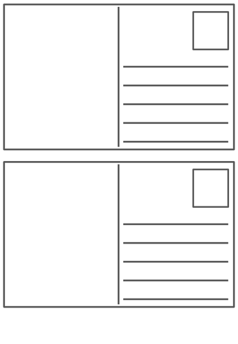 Blank postcard template