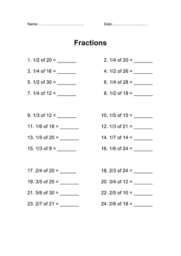 Introducing Fractions