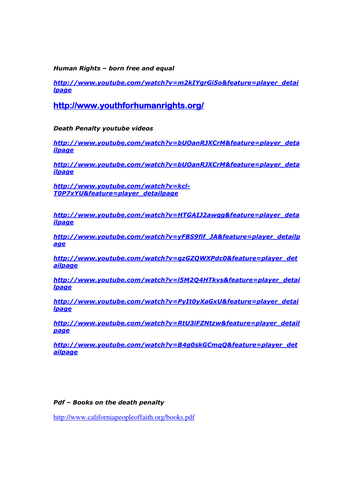 Capital Punishment and Human Rights