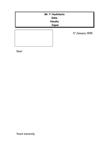 The Kobe Earthquake 17 January 1995