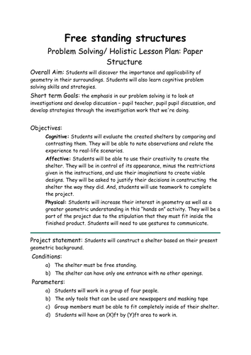 Free standing Structures