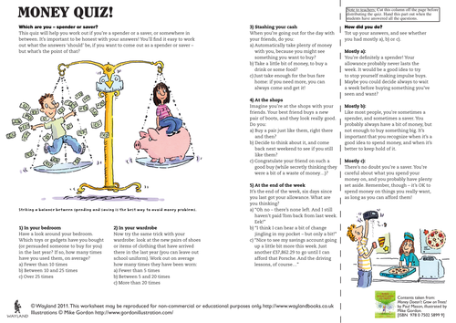 Money Quiz by Wayland - Teaching Resources - Tes