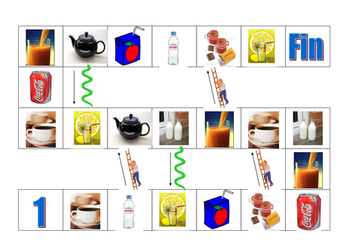 Board game - drinks vocab