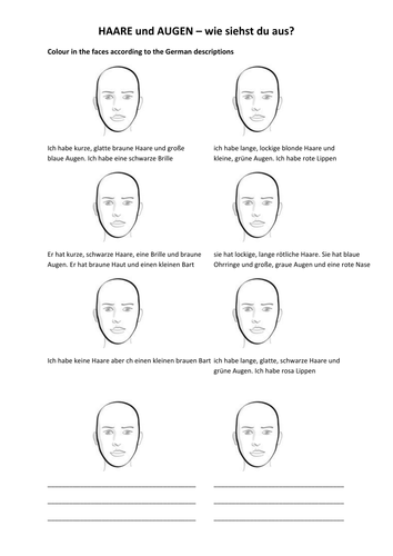 Haare und Augen - wie siehst du aus?