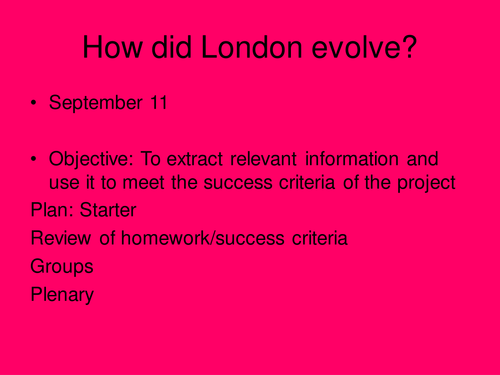 A History of London part 1