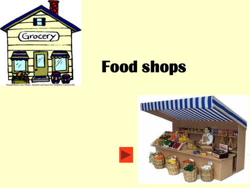 Food shops & food - simple introduction lesson