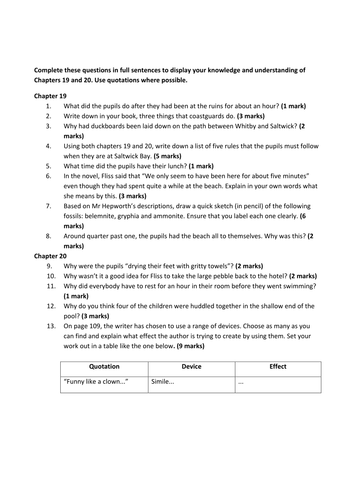 Room 13 READING TEST with markscheme, etc