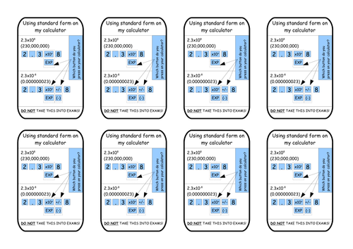 How to use Standard Form on your calculator