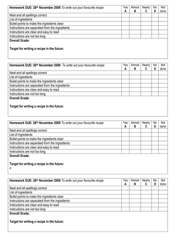 The Witches Mousemaker Assessment sheet