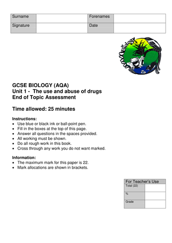 The use and abuse of drugs test