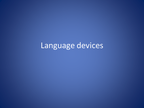 The basics of language devices