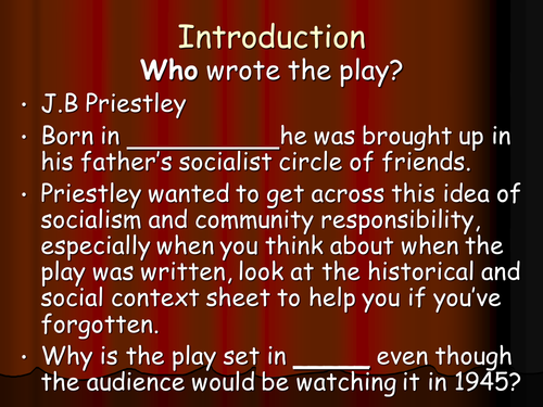 A powerpoint essay plan to help pupils go