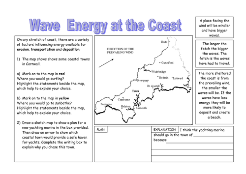 Designing a new marina - wave size activity