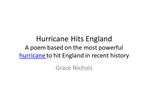 Hurricane Hits England PPT
