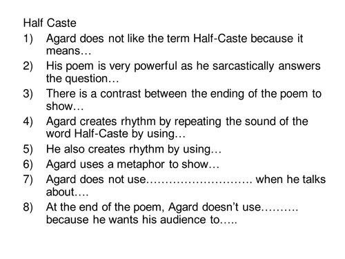 Hurricane hits and Half Caste compare...