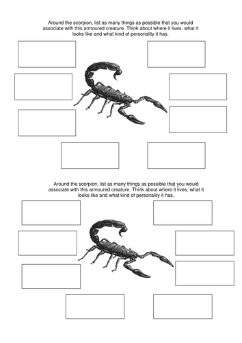 Night of the scorpion starter activity