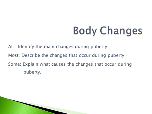 Body changes lesson
