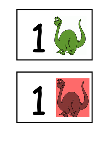 learning numbers with dinosaurs