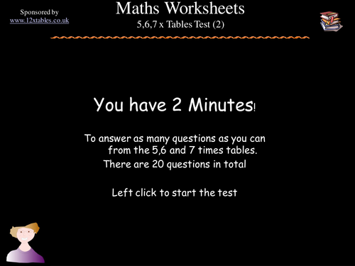 5,6 and 7 times tables test (2)