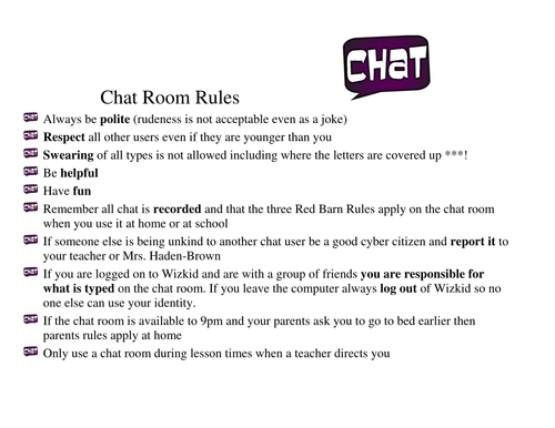 Chat rules