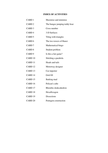 4 Problem Solving exercises