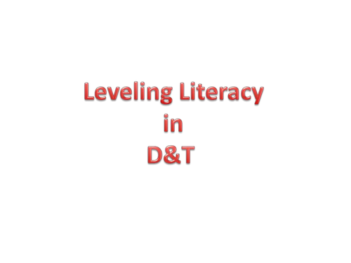 LEVELLING LITERACY