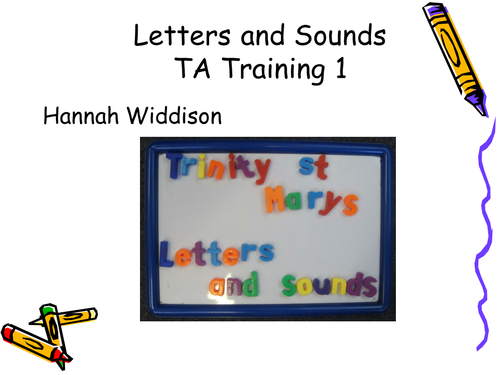 Presentation to support TAs with phonics