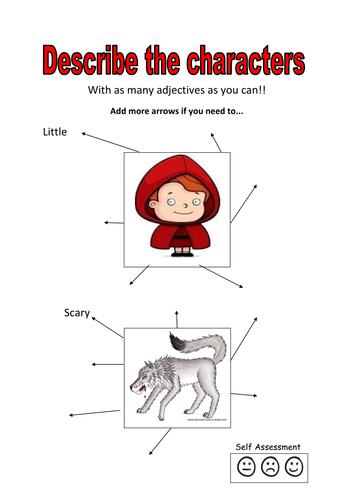 Little Red Riding Hood Describe The Characters Teaching Resources