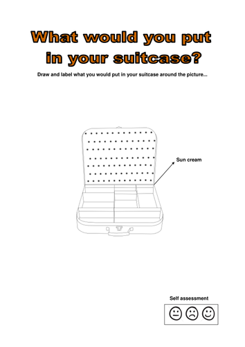 Download what would you put in your suitcase activity | Teaching ...