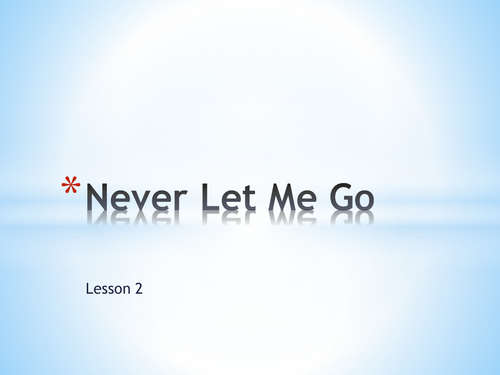 Never Let Me Go Literature Circles SOW Pt 1